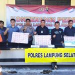 Jajaran Polres Lamsel Amankan Pelaku Curat Loket Brizzi Bakauheni di OKI Sumsel