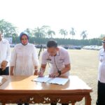 Ketua PMI Riana Sari Arinal Tanda Tangani MoU Pengembangan Kepalangmerahan dan Kesiapsiagaan Bencana dengan Disdikbud Provinsi Lampung