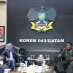 Rektor Unila Audiensi dengan Danrem 043/Gatam