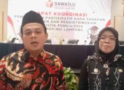 Dua Kabupaten Tidak Hadiri Rakor, Bawaslu Provinsi Lampung Beri Catatan!