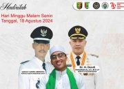 Peringati HUT Ke-19 Desa dan HUT Ke-79 RI, Warga Harapan Jaya Salawat Bersama