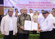 Pj. Gubernur Samsudin Hadiri Pelantikan Pengurus KORMI Provinsi Lampung Masa Bakti 2024-2028