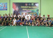 Danrem 043 Gatam Buka Turnamen Bulu Tangkis Danrem Cup HUT Ke-79 TNI