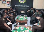 Danrem 043 Gatam Sambut Kunjungan Kajati Lampung