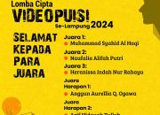 M. Syahid Al Haqi Juara Lomba Cipta Videopuisi Se-Provinsi Lampung 2024