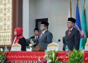 Pj. Gubernur Hadiri Paripurna Istimewa Pelantikan Anggota DPRD Provinsi Lampung 2024-2029