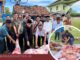 Pers dan LSM Lampung Timur Guyub Sembelih Sapi Kurban Bantuan Pemkab
