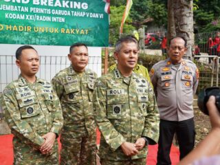 Kasrem 043 Gatam Pimpin Ground Breaking 30 Jembatan Perintis Garuda di Lampung