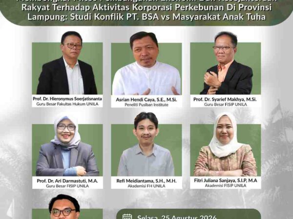 Bongkar Konflik PT BSA Vs Warga Anak Tuha, YLBHI-LBH Bandar Lampung Akan Gelar Dialog Kritis