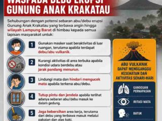 Debu Krakatau Mulai 'Serbu' Lampung Barat, BPBD Keluarkan 6 Imbauan Darurat