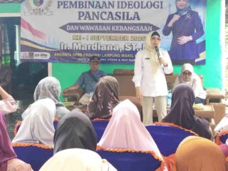 Wakil Ketua Komisi V DPRD Lampung Sosialisasi Ideologi Pancasila di Desa Bumi Restu