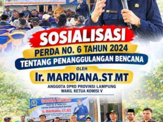 Wakil Ketua Komisi V DPRD Lampung Sosialisasi Perda Penanggulangan Bencana di Kotabumi Udik