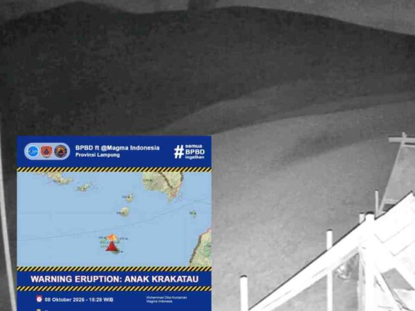 Gunung Anak Krakatau Kembali Erupsi, Masyarakat Diimbau Tidak Beraktivitas dalam Radius 2 Km